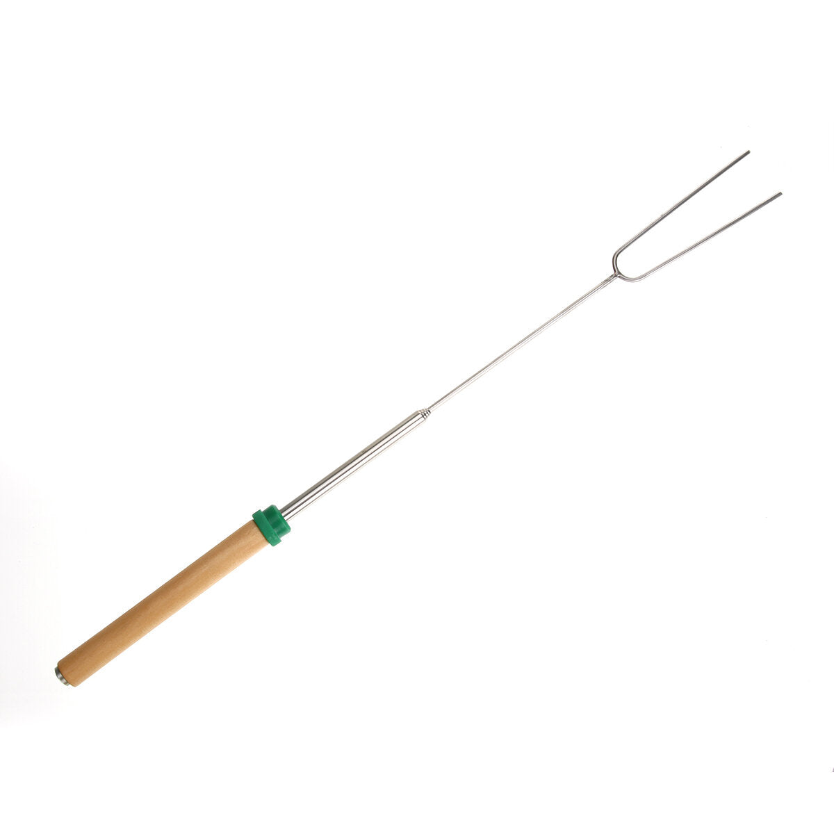 Extendable BBQ Roasting Sticks with Wooden Handle - Smores Kit for Fire Pit