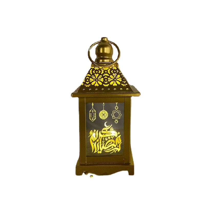 Custom Ramadan Eid Iron Wind Lantern - Arabian Lamp Crafts for Study Lighting