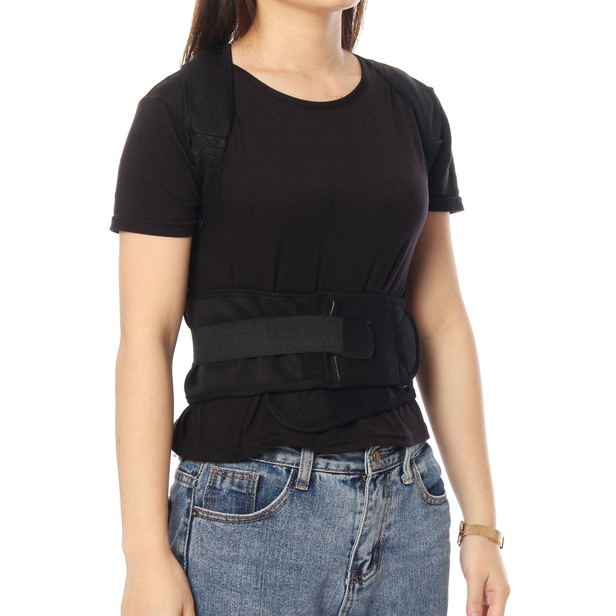 Adjustable Magnetic Back Brace Shoulder Corrector for Men and Women - Improve Sitting Posture