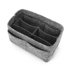 7-Color Felt Fabric Handbag Organizer, 26x15x14cm Multi-Pocket Insert for Makeup and Purse