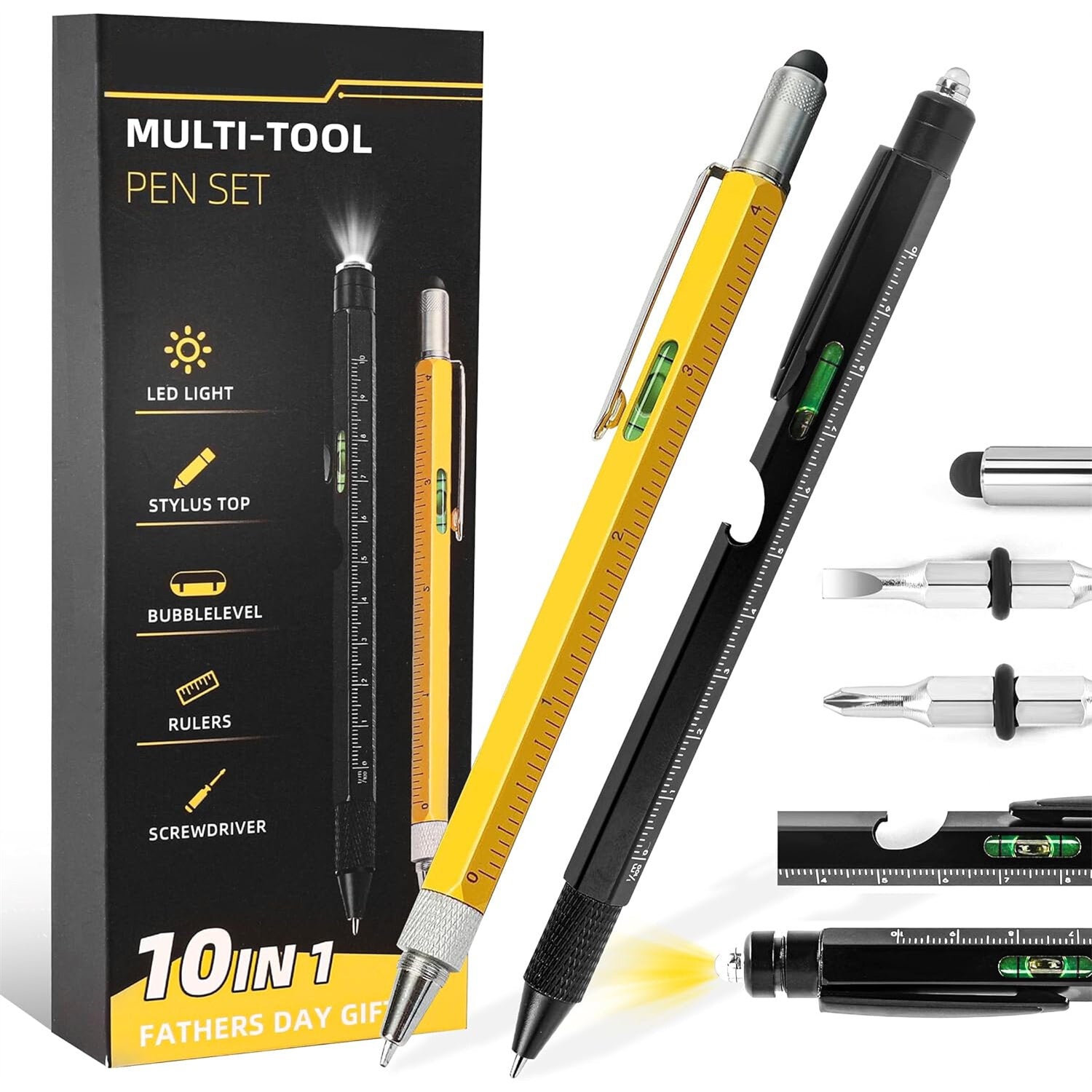 9-in-1 Multi-Tool Stylus Pen: Perfect Gift for DIY Enthusiasts & Handymen