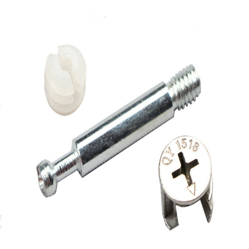 20PCS 3-in-1 Eccentric Wheel Connecting Piece Screw Nut Kit for Dowel Jig Furniture Wardrobe Connection