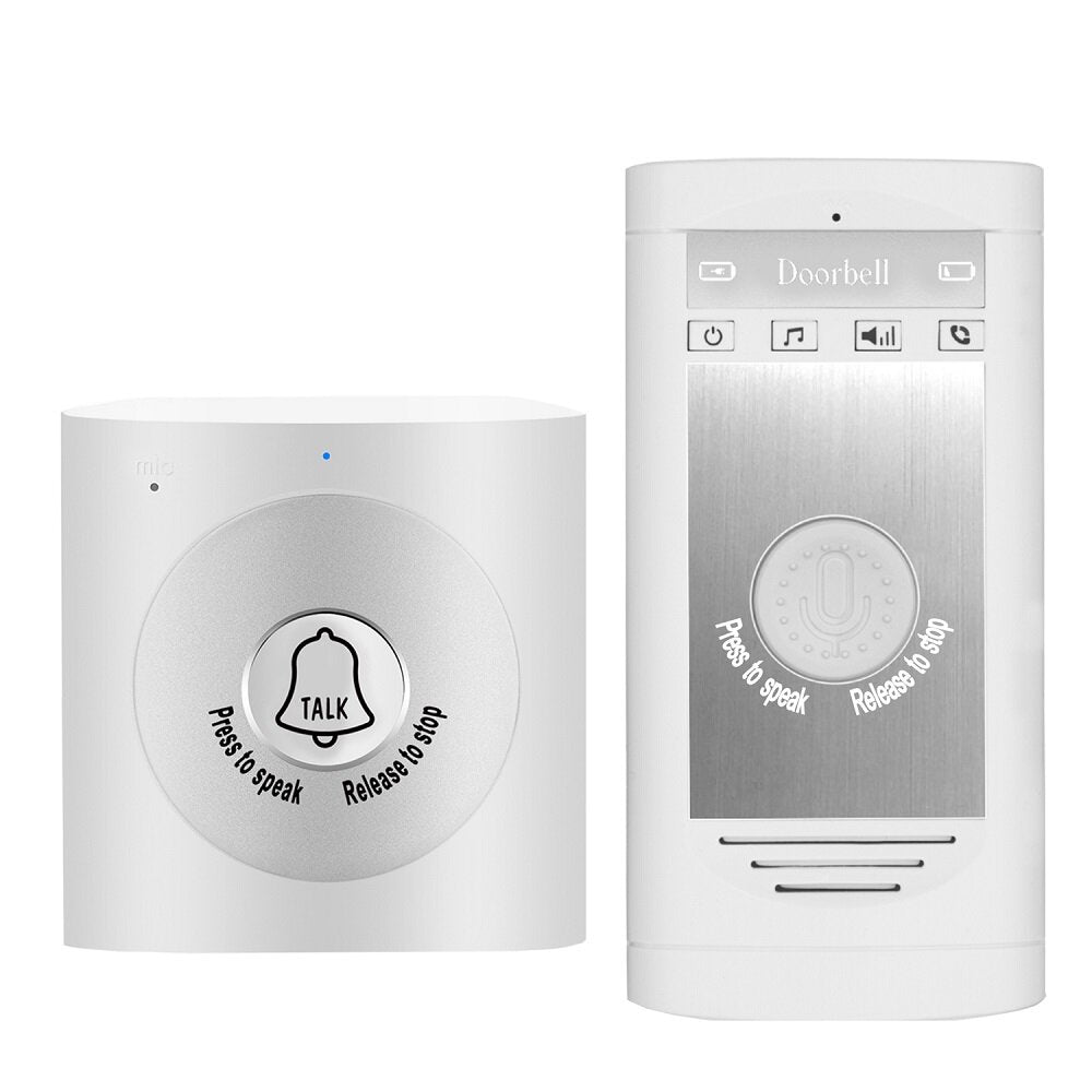 2.4GHz Wireless Intercom Doorbell - Indoor/Outdoor Walkie-Talkie with Two-Way Radio Support