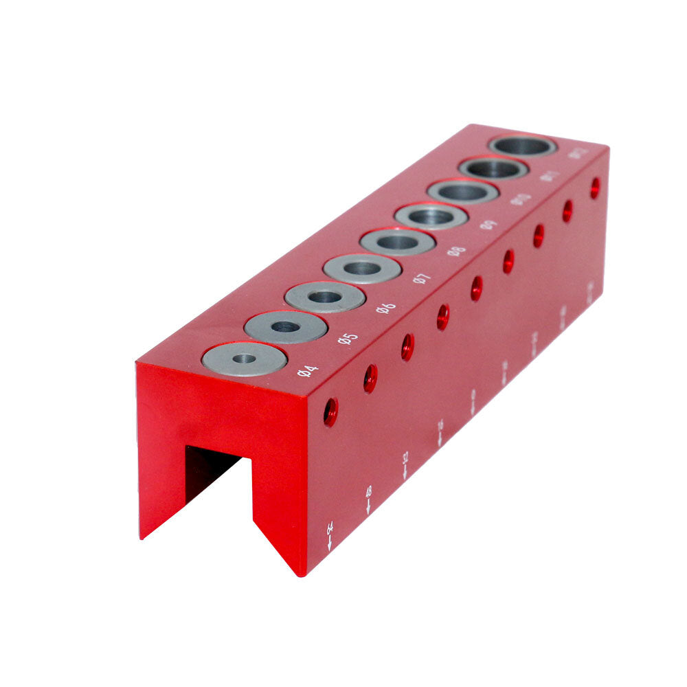 4mm-12mm Pocket Hole Doweling Jig - Self-Centering Vertical Drilling Guide & Hole Locator Tool