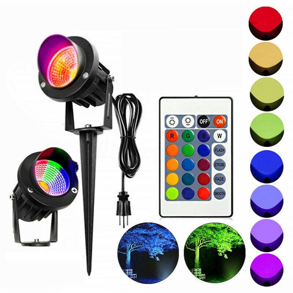 10W RGB LED Flood Light - Waterproof Outdoor Garden Path Lawn Lamp for Christmas Decorations, AC85-265V