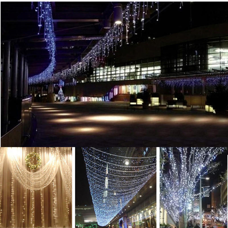 10x3M 1000 LED Outdoor Curtain Fairy Lights - Christmas, Wedding, Holiday Decor, AC220V