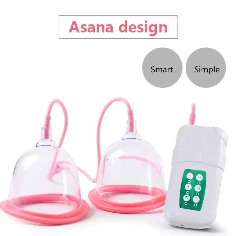 Electric Breast Enlargement Vacuum Pump with AB/CD Cups for Women, Body Massage and Butt Enhancement