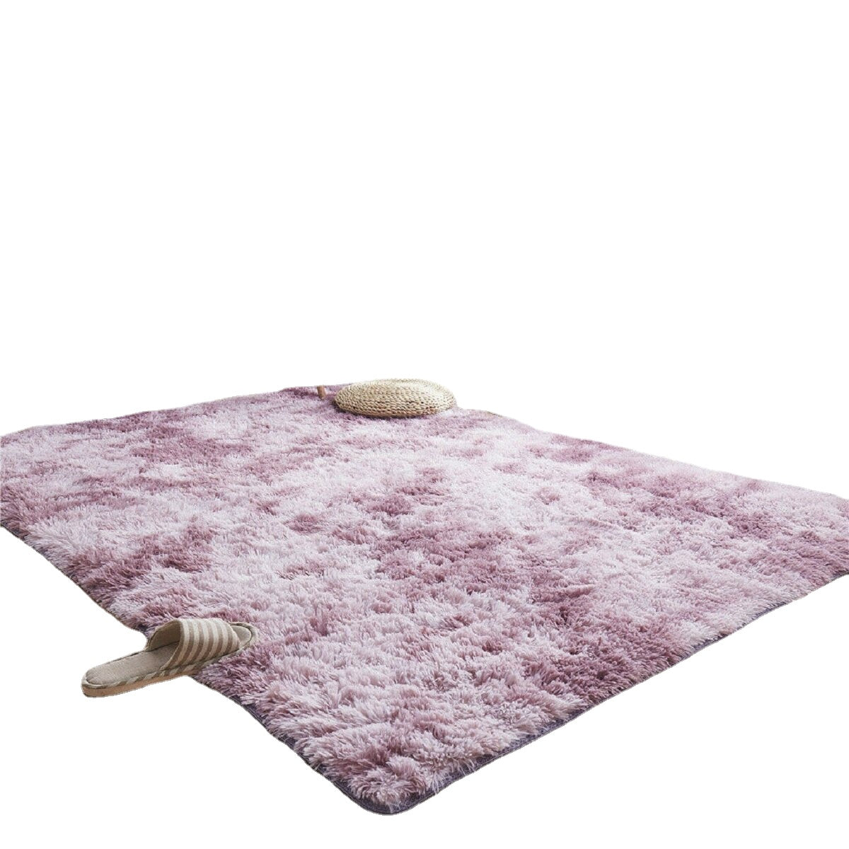 160x200CM Multi-color Tie Dye Plush Carpet - Anti-slip, Faux Fur, Water Absorbent Area Rug