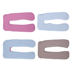 70x130cm U-Shaped Multifunctional Pillow Case for Side Sleeping Women - Cotton Cushion Cover