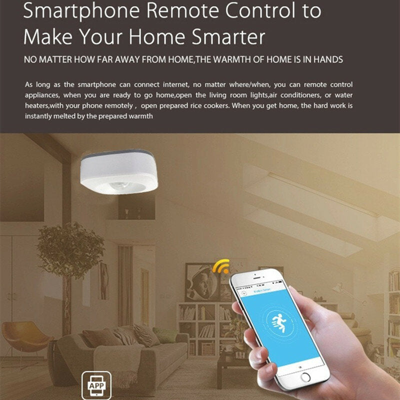 WiFi Human Body Sensor: Wireless PIR Motion Detector for Tuya Smart Life App