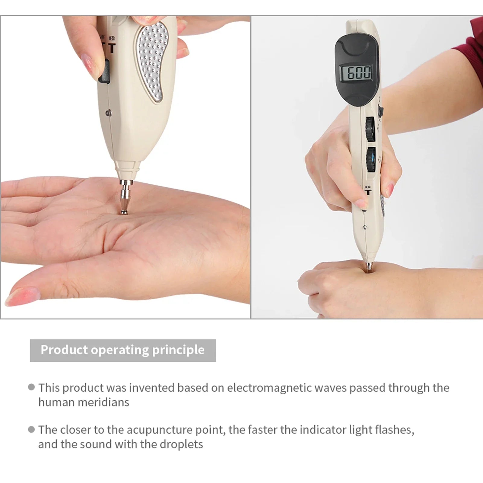 Acupuncture Pen, Electronic TENS Therapy, Muscle Stimulator, Pain Relief, Meridian Energy Point Detector