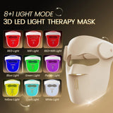 Wireless Red & Near Infrared LED Light Therapy Face Mask - Anti-Aging & Skin Rejuvenation - 9 Modes for Home Skincare