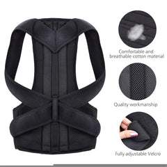 Adjustable Back Support Belt - Posture Corrector for Shoulder, Lumbar, and Spine Protection