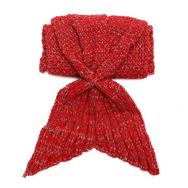 Aus Garn gestrickte Meerjungfrauenschwanz-Decken – warme, weiche Fasern für Zuhause, das Büro, als Schlafsack oder Bettunterlage
