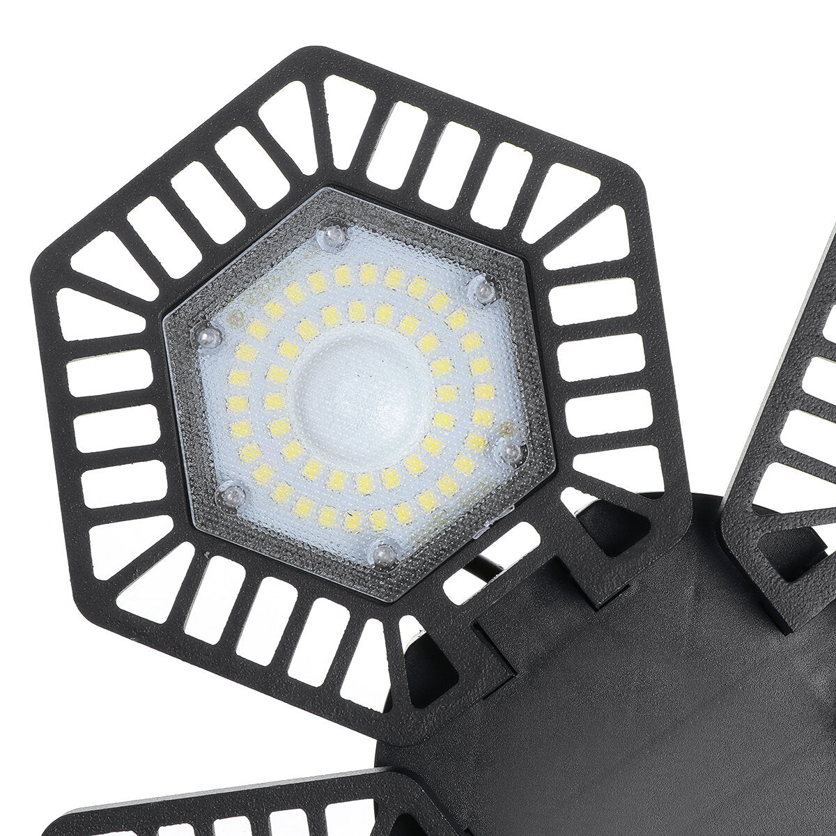 200W E27 LED Faltbare Garagenleuchte mit Lüfterflügeln für Werkstatt, Fitnessstudio und Decke