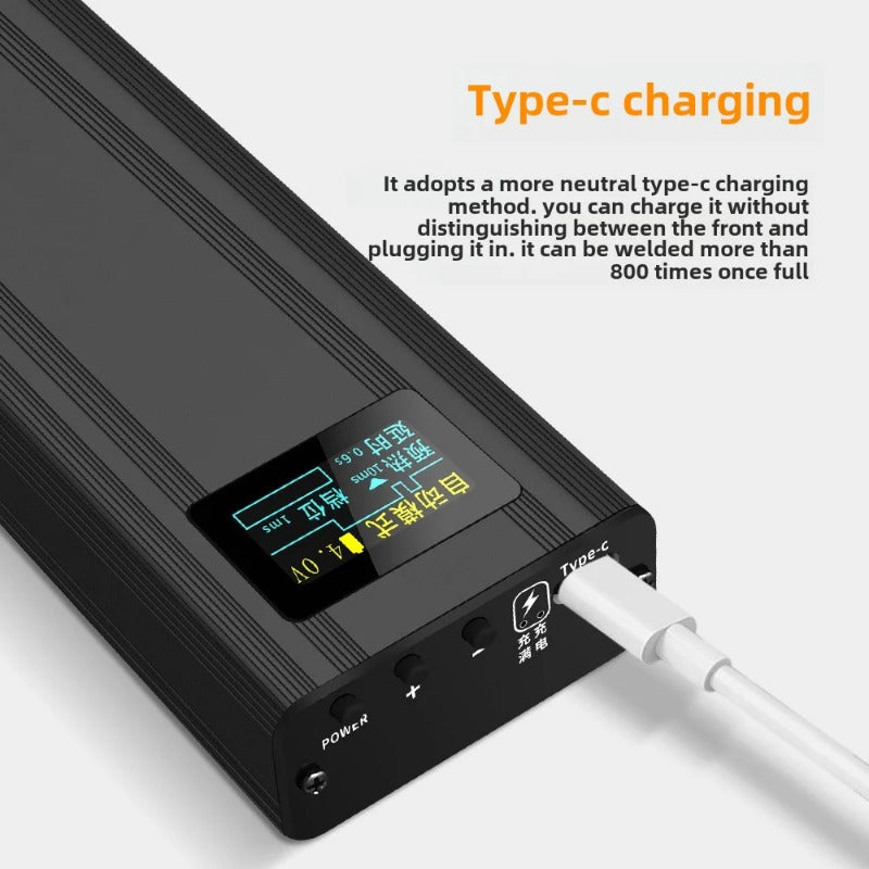 Tragbares Hand-Punktschweißgerät, LCD-Display, 80 Gänge, 5000 mAh Akku, für Heimwerker und Profis