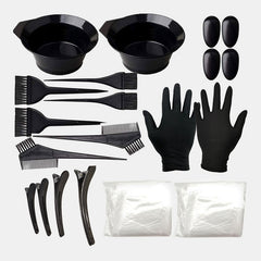 22-Piece Hair Coloring Tool Set: Comb, Brush, Disposable Shower Cap, Latex Gloves, Hairdressing Tools