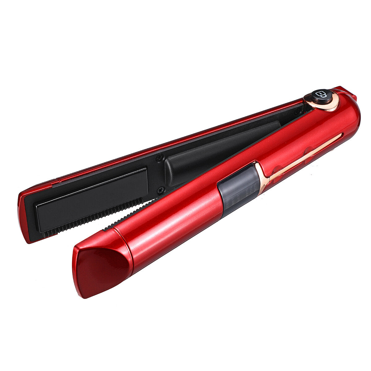 3-IN-1 Cordless Hair Straightener & Curler, USB Rechargeable, LED Display, Power Bank Function, Fast Heating Hair Flat Iron