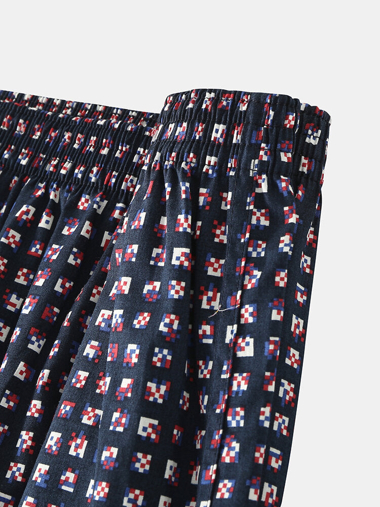 Atmungsaktive Boxershorts für Herren aus 100 % Baumwolle mit lockerer Passform und Home Arrow-Print
