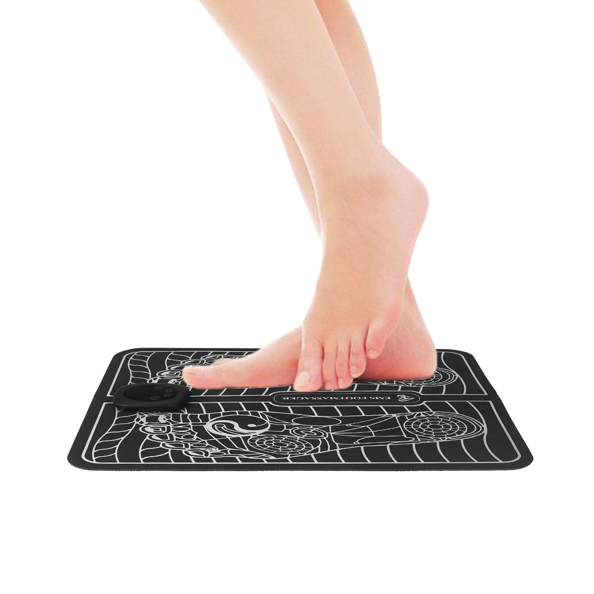 9-Level EMS Electric Foot Massager Pad - Blood Circulation & Muscle Stimulator, USB Rechargeable Mat