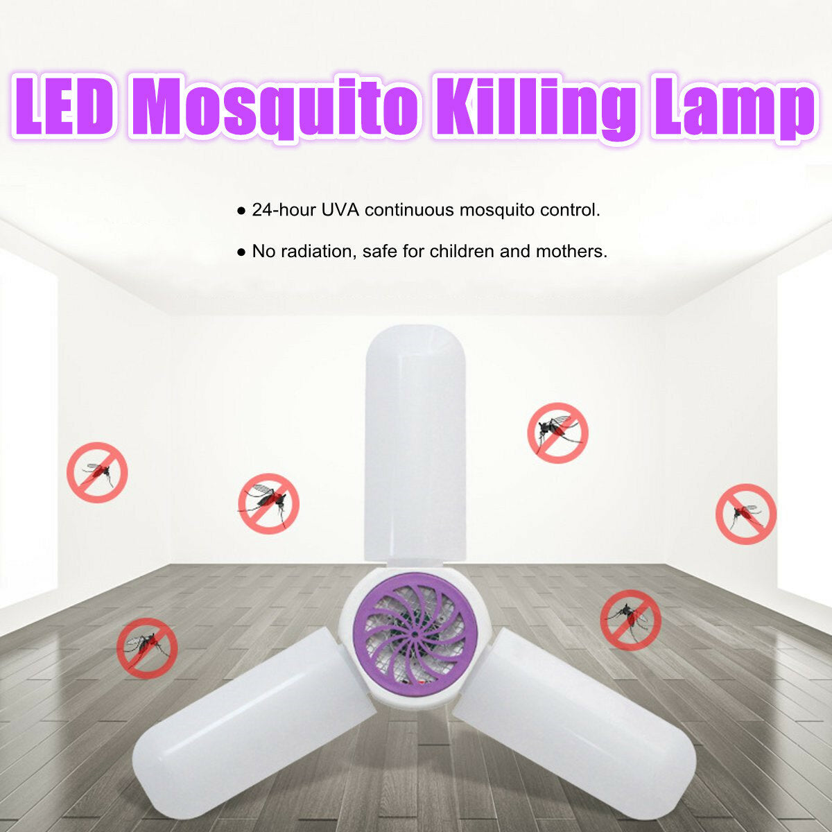 40W E27 LED Mosquito Lamp Bug Zapper Insect Killer UV Trap Night Light Bulb AC85-265V