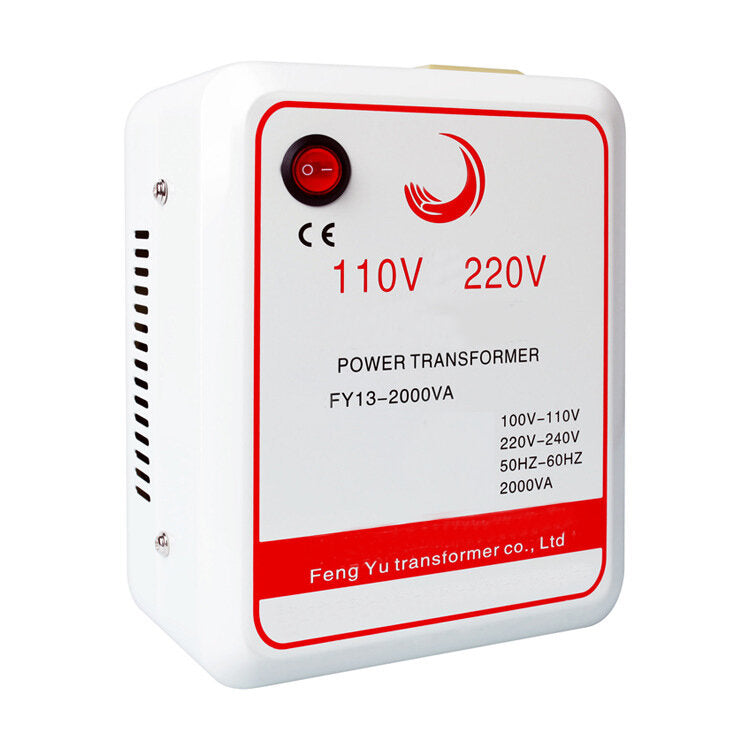 2000W Pure Copper Coil Voltage Converter: 110V to 220V Inverter Charger Transformer Adapter