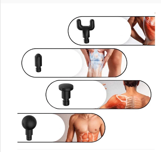 32 Gears LCD Massage Gun, Type-C Rechargeable Deep Muscle Massager for Vibration Therapy and Body Pain Relief