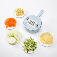Multifunctional Manual Vegetable Fruit Potato Cutter Chopper Slicer Set - Stainless Steel Kitchen Tools