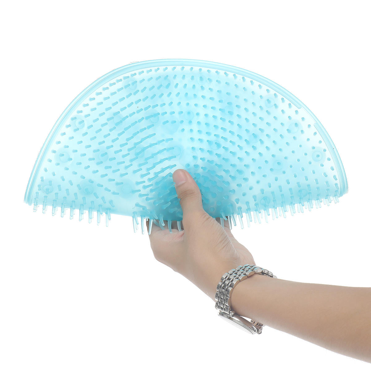 Silicone Bathroom Floor Mat with Suction Cups - Massage & Exfoliation Shower Pad