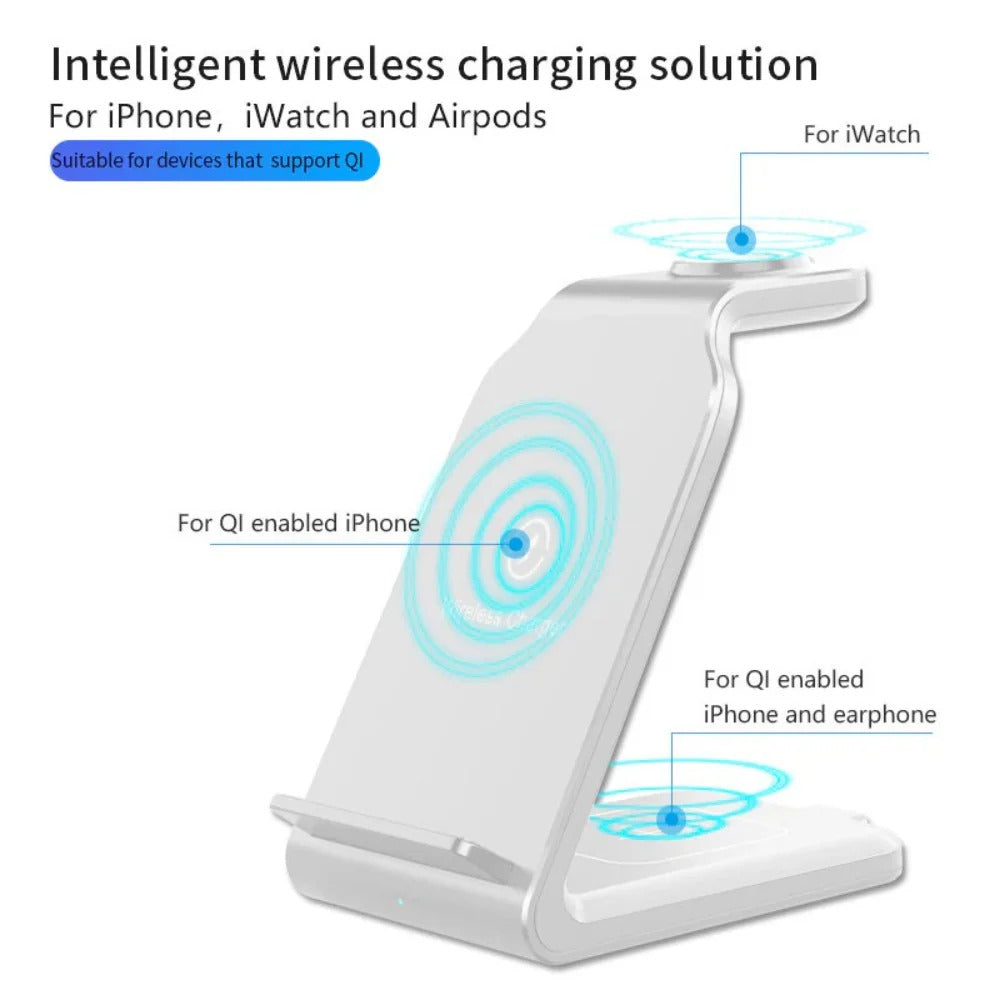 Fast Wireless Charger Stand for iPhone, Samsung, Huawei, Oppo, AirPods, Apple Watch