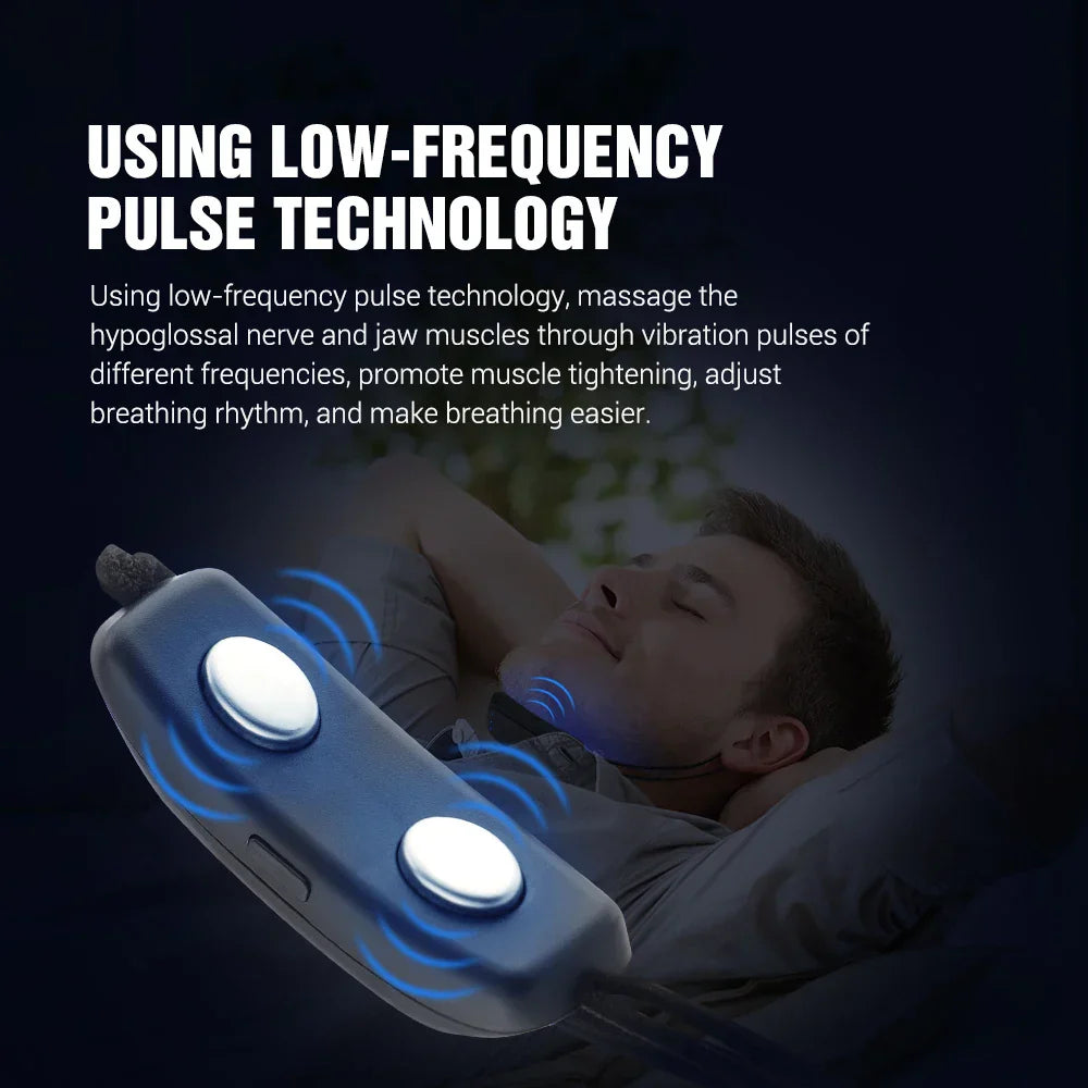 Anti-Snoring Device, Smart Throat Pulse EMS, Sleep Aid, Snore Stopper, Apnea Relief, USB Rechargeable
