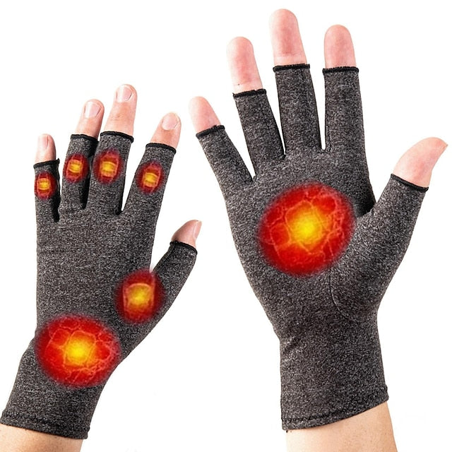 Copper Compression Arthritis Gloves for Hand Pain Relief - Fingerless Support for Typing & Carpal Tunnel