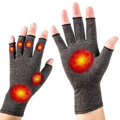 Copper Compression Arthritis Gloves for Hand Pain Relief - Fingerless Support for Typing & Carpal Tunnel