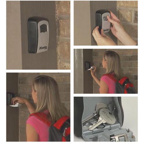Outdoor Wall Mount Combination Lock Key Safe Box - Hidden Keys Storage for Home & Office Security