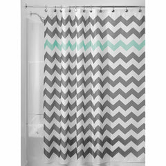 180x180cm Waterproof Geometric 3D Wave Stripe Print Shower Curtain for Bathroom