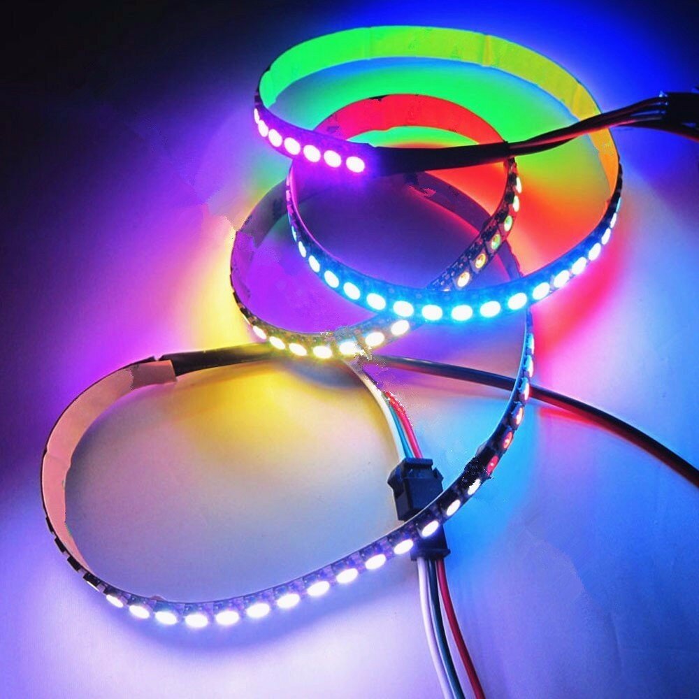 1m 144 LEDs 5050 RGB Addressable LED Strip Light, Non-Waterproof IP20, 3.2ft