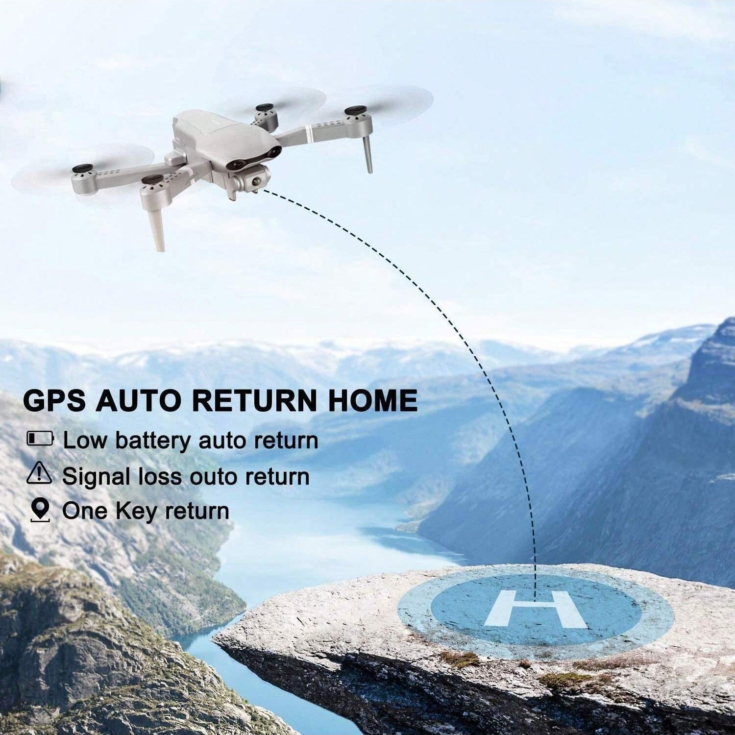 Professional 5G WiFi GPS Drones with 4K HD Wide Angle Camera, Foldable Design