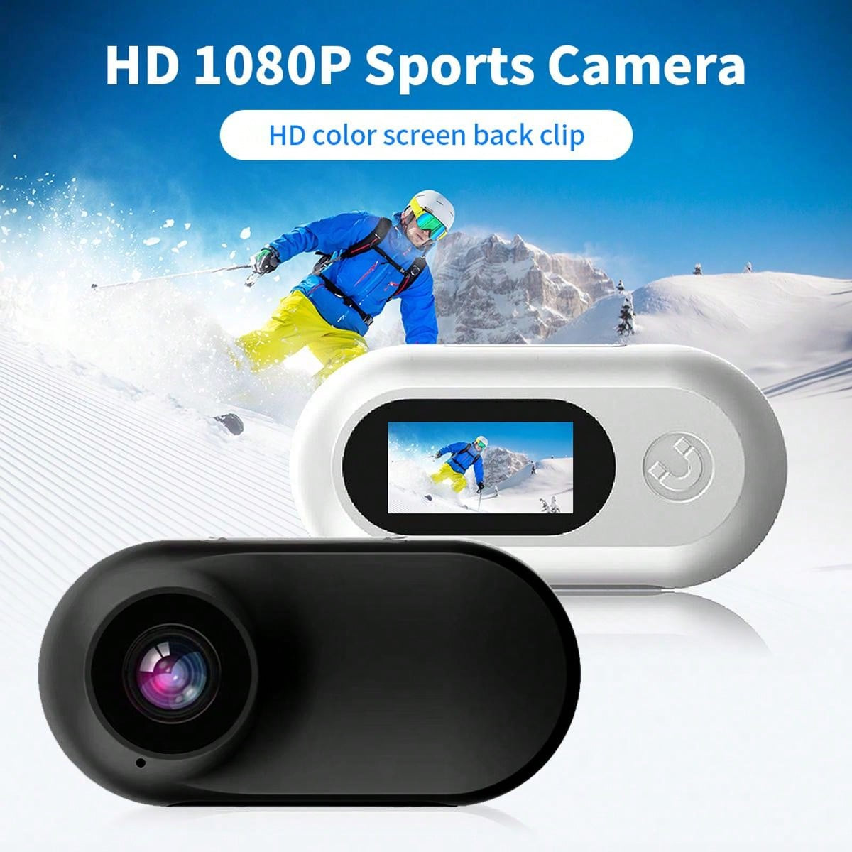 Portable 1080P Action Camera - 0.96" Screen, EIS, Night Vision, Ideal for Travel & Sports