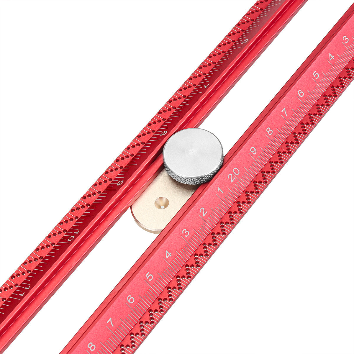 Aluminum Alloy T Square Ruler for Woodworking - Hole Positioning Marking Gauge