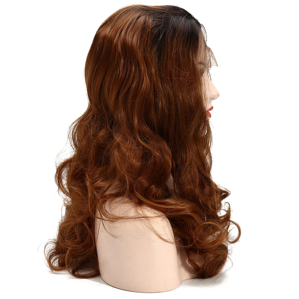 22" Gold Ombre Bob Lace Front Wig - Two Tone Wave, Pre-Plucked with Baby Hair