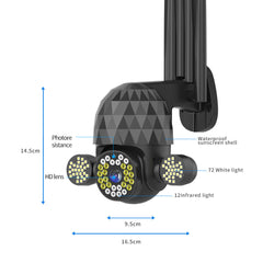 3MP HD PTZ WiFi IP Camera, Night Vision, H.265, IP66 Waterproof, 360 Degree Panoramic, Motion Detection, 5x Zoom