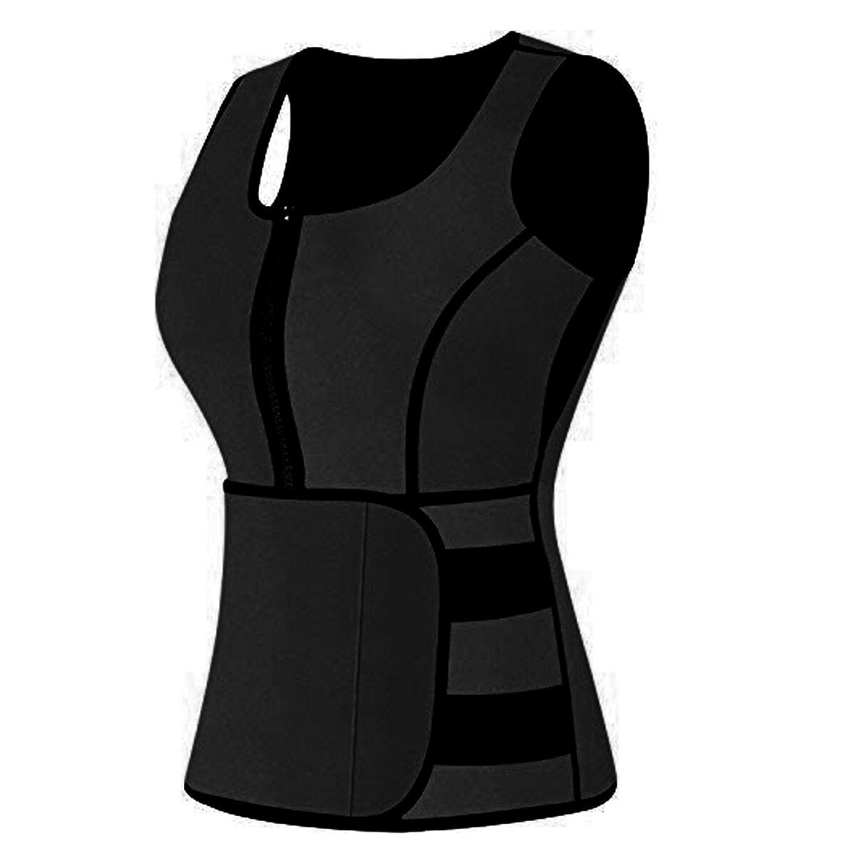 Women's Adjustable Sauna Slimming Sweat Belt Vest - Waist Shaper Tank Top for Fitness & Yoga