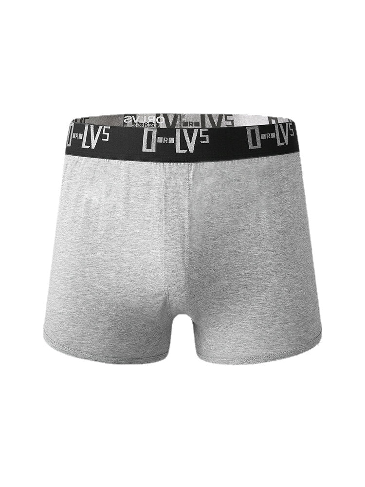 Lockere, atmungsaktive Boxershorts für Herren aus Baumwolle mit mittlerer Taille und elastischem Bund