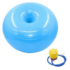 50cm Anti-Burst Donut Yoga Ball with Pump - Anti-Slip Fitness, Pilates, Gym, Massage Exercise Ball