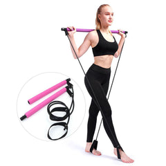 Yoga-Zugstangen-Pilates-Stangen-Set – Bauch-Widerstandsbänder für Körperfitness, Fitnessstudio und Sport-Workouts