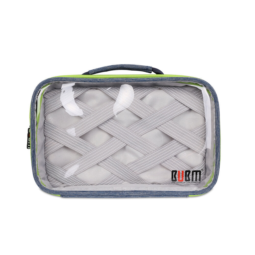 Portable Multi-functional Transparent Electronics Accessories & Cosmetic Organizer Bag