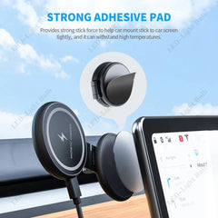 Tesla Car Mount Charger - 15W Magnetic Wireless Fast Charger for iPhone 14/13/12