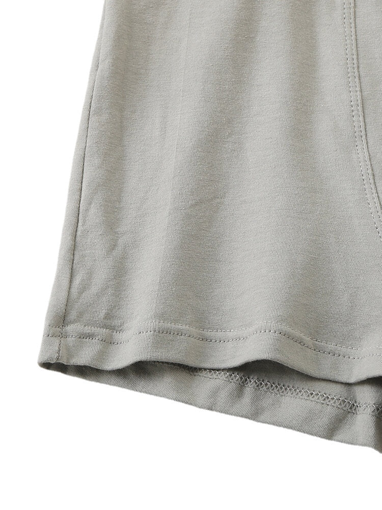 4-teilige atmungsaktive Herren-Boxershorts aus Baumwolle mit Buchstaben-Aufdruck, Logo-Bund und Beutel