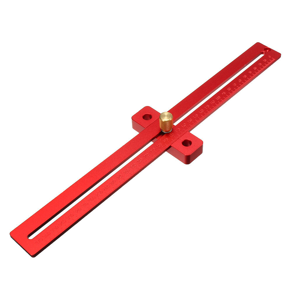 Aluminum Alloy T-Type Scribing Ruler for Woodworking - 170/270/370mm Marking Tool