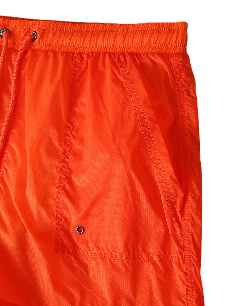 Men's Quick Dry Solid Color Sports Shorts with Drawstring Elastic Waist - Breathable & Loose Fit for Home